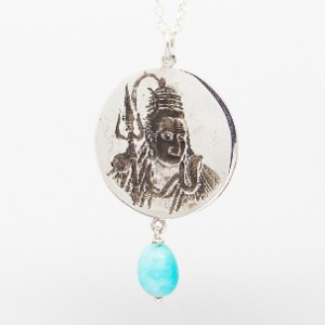Shiva Anhänger Silber geschwärzt wenig Kette